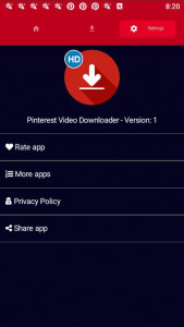 اسکرین شات برنامه Download Video for Pinterest 5