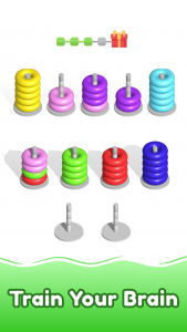 اسکرین شات بازی Color Hoop stack: 3D sort game 3