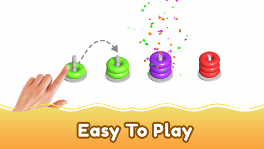 اسکرین شات بازی Color Hoop stack: 3D sort game 7