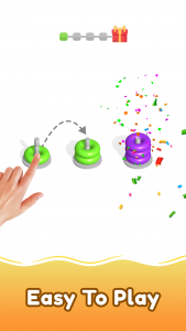 اسکرین شات بازی Color Hoop stack: 3D sort game 1