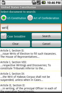 اسکرین شات برنامه United States Constitution 2