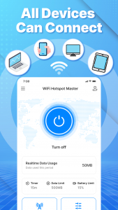 اسکرین شات برنامه Wifi Hotspot - Mobile Hotspot 3