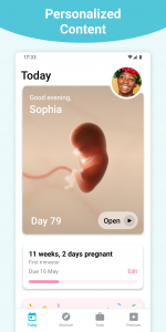 اسکرین شات 1 برنامه Pregnancy + | Tracker App