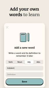 اسکرین شات 5 برنامه Vocabulary - Learn words daily