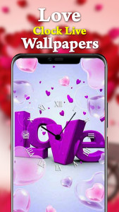 اسکرین شات برنامه Love Clock Live Wallpapers HD 2