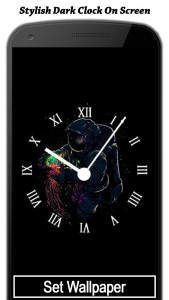 اسکرین شات برنامه Dark Clock On Screen Live Wallpapers 8