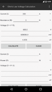 اسکرین شات برنامه Electrical Calculations 7