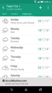 اسکرین شات برنامه HTC Weather 3