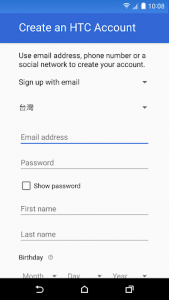 اسکرین شات برنامه HTC Account—Services Sign-in 4