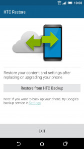 اسکرین شات برنامه HTC Restore 1