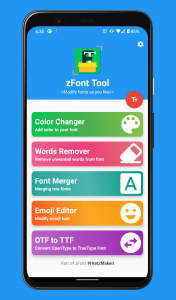اسکرین شات برنامه zFont Tool - Android Font Tool 1