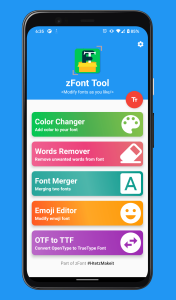 اسکرین شات 1 برنامه zFont Tool - Android Font Tool