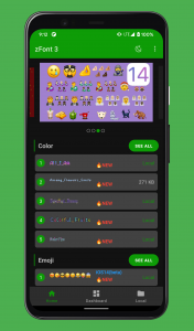 اسکرین شات برنامه zFont 3 - Emoji & Font Changer 3