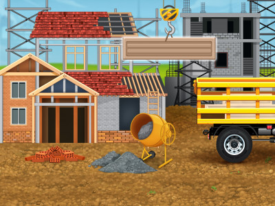 اسکرین شات بازی Construction Games Build House 3