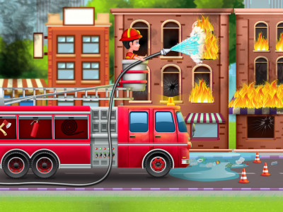 اسکرین شات بازی Firefighter Rescue Fire Truck 2