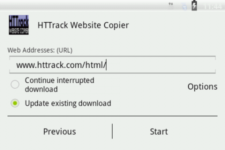 اسکرین شات برنامه HTTrack Website Copier 3