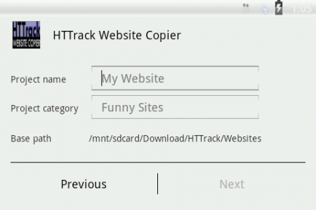 اسکرین شات برنامه HTTrack Website Copier 2