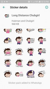 اسکرین شات برنامه Official Hubman and Chubgirl Stickers for Whatsapp 5