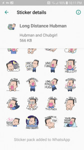 اسکرین شات برنامه Official Hubman and Chubgirl Stickers for Whatsapp 6
