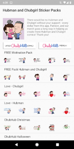 اسکرین شات برنامه Official Hubman and Chubgirl Stickers for Whatsapp 1
