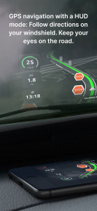 اسکرین شات 1 برنامه HUDWAY Go: Navigation with HUD