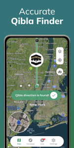 اسکرین شات 1 برنامه Qibla Finder Compass 100%