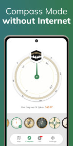 اسکرین شات 2 برنامه Qibla Finder Compass 100%