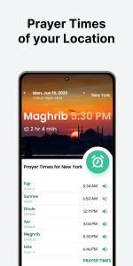 اسکرین شات 1 برنامه Muslim: Prayer Times, Qibla