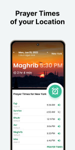 اسکرین شات 1 برنامه Muslim: Prayer Times, Qibla