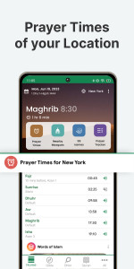 اسکرین شات برنامه Muslim: Prayer Times, Qibla 1