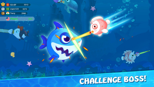 اسکرین شات بازی Shark vs Fish .io-Hungry World 5