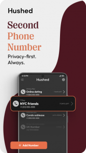 اسکرین شات 1 برنامه Hushed: US Second Phone Number