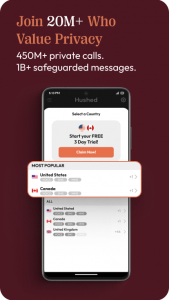 اسکرین شات برنامه Hushed - Second Phone Number 2
