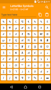 اسکرین شات برنامه Character Pad - Unicode 1