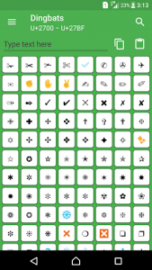 اسکرین شات برنامه Character Pad - Unicode 4