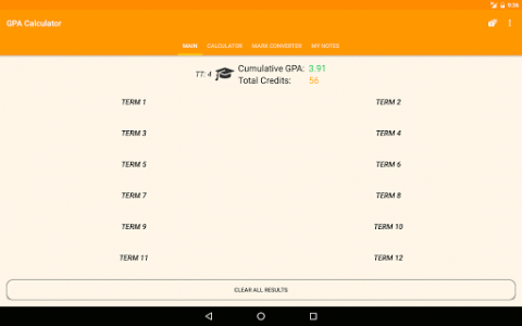 اسکرین شات برنامه GPA Calculator 7