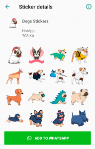 اسکرین شات برنامه Dog Stickers for WhatsApp 5