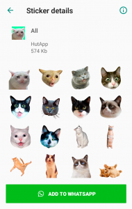 اسکرین شات برنامه Cat Stickers for WhatsApp 2