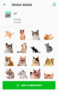 اسکرین شات برنامه Cat Stickers for WhatsApp 1