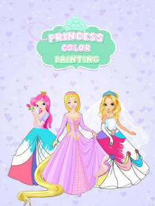 اسکرین شات برنامه Princess Color Book Painting Fun 5