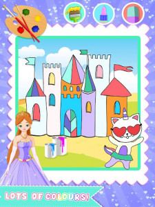 اسکرین شات برنامه Princess Color Book Painting Fun 2