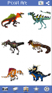 اسکرین شات بازی Jurassic Coloring Book: Hybrid Dino Pixel Art 4