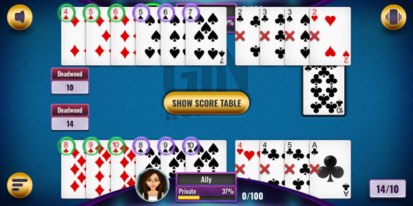 اسکرین شات 8 بازی Gin Rummy