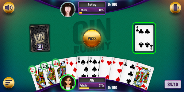 اسکرین شات بازی Gin Rummy 5