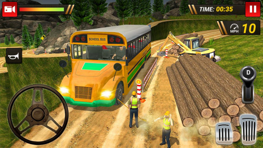 اسکرین شات برنامه Offroad School Bus Driving Simulator 2019 4