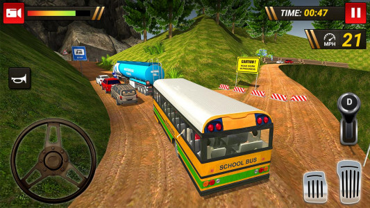 اسکرین شات برنامه Offroad School Bus Driving Simulator 2019 7