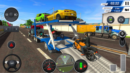 اسکرین شات برنامه Car Transporter Truck Simulator Game 2019 1