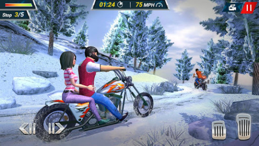 اسکرین شات بازی Snow Motorbike Racing 2019 Free 6