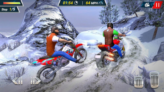 اسکرین شات بازی Snow Motorbike Racing 2019 Free 7
