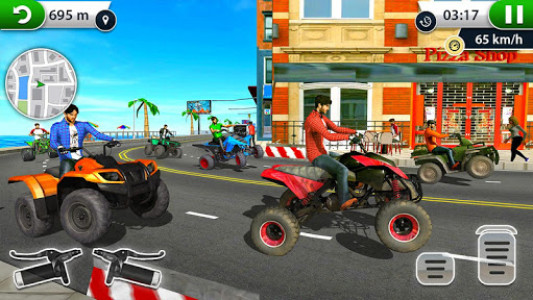 اسکرین شات برنامه ATV City Traffic Racing Games 2019 1